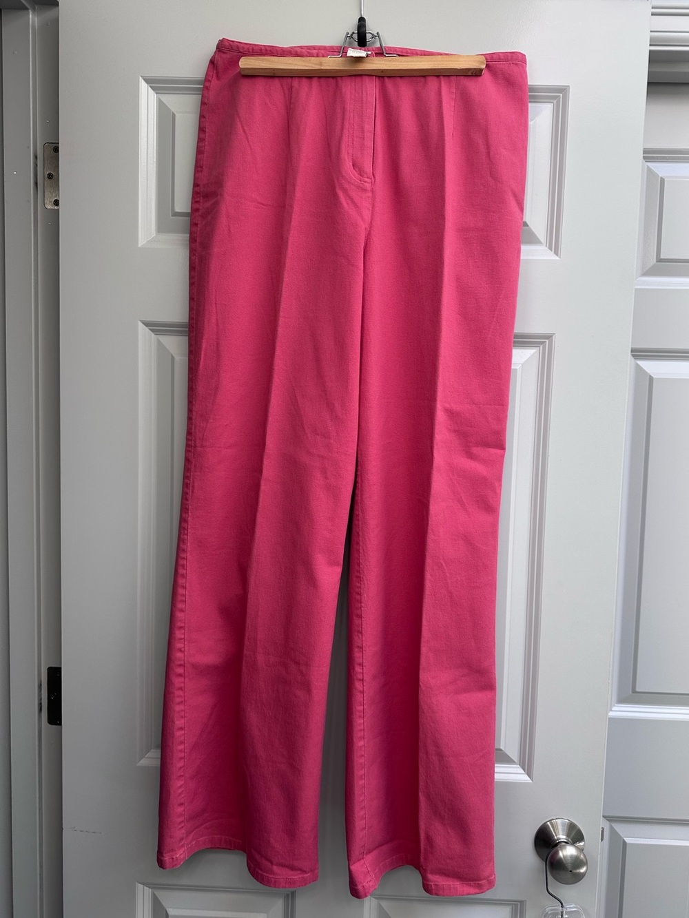 Red J. Jill No Waist Stretch Chino Wide-Leg Pants